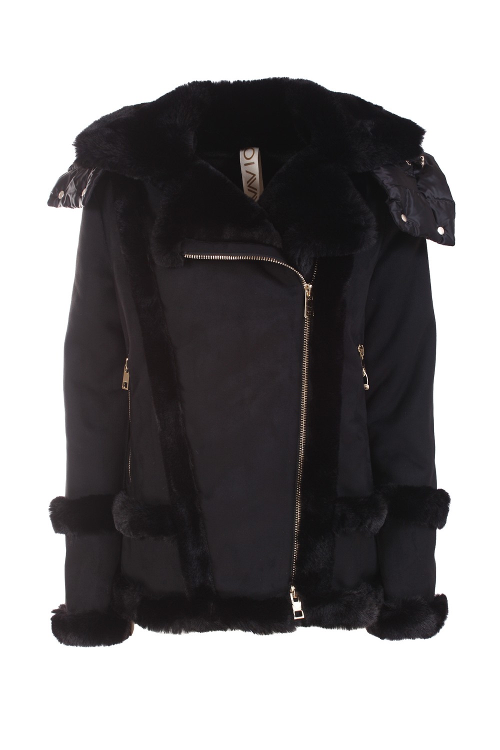 shop VIOLANTI  Bomber: Violanti montone in eco pelliccia.
Chiusura con zip, asimmetrica.
Tasche cin zip, profilate di pelliccia.
Cappuccio staccabile.
Fondo delle maniche provvisto di zip.
Composizione: 90% poliestere 10% nylon.
Made in P.R.C.. VL09 5300-032 number 511543